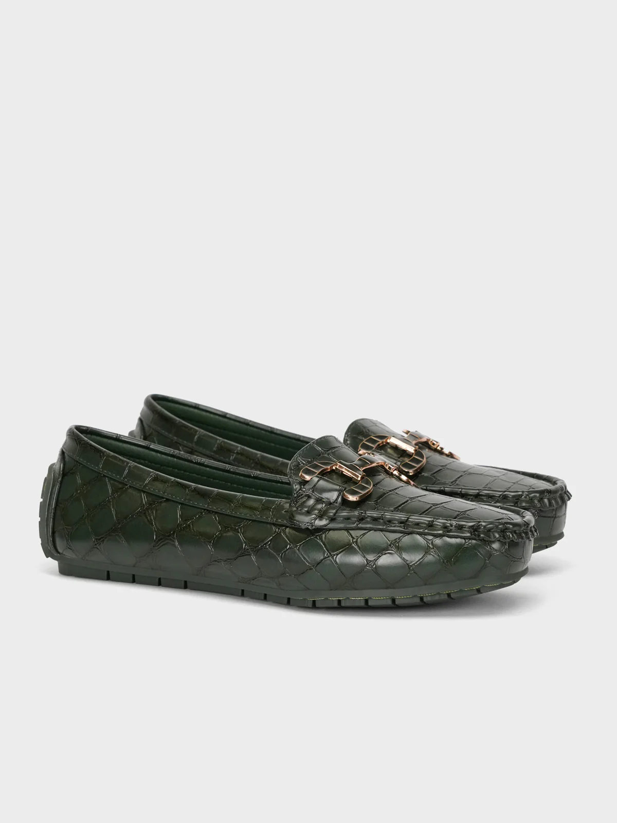 Womens "ARLOWE" Textured Comfy Moccasins - Image 2