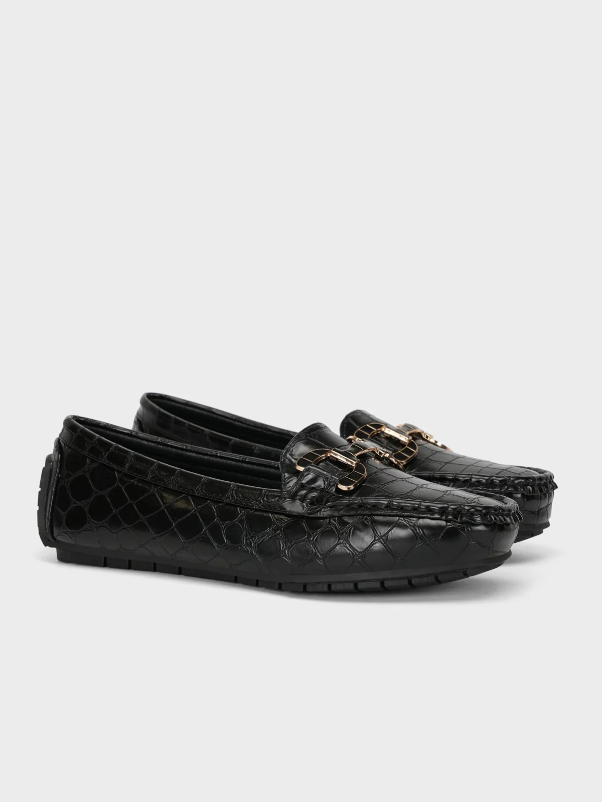 Womens "ARLOWE" Textured Comfy Moccasins - Image 2