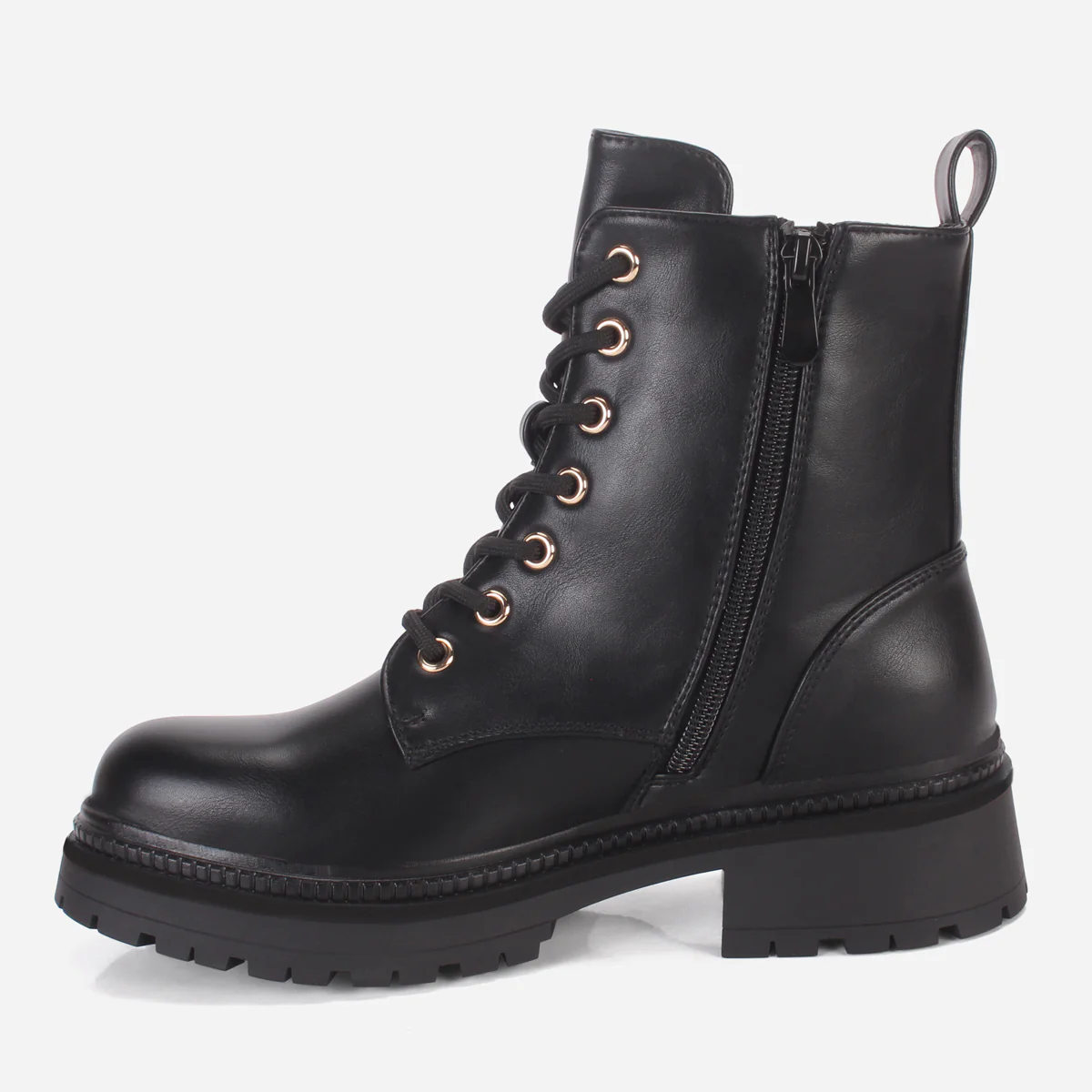 Womens "ARMANI" Lace Up Zipper Winter Boots - Image 3