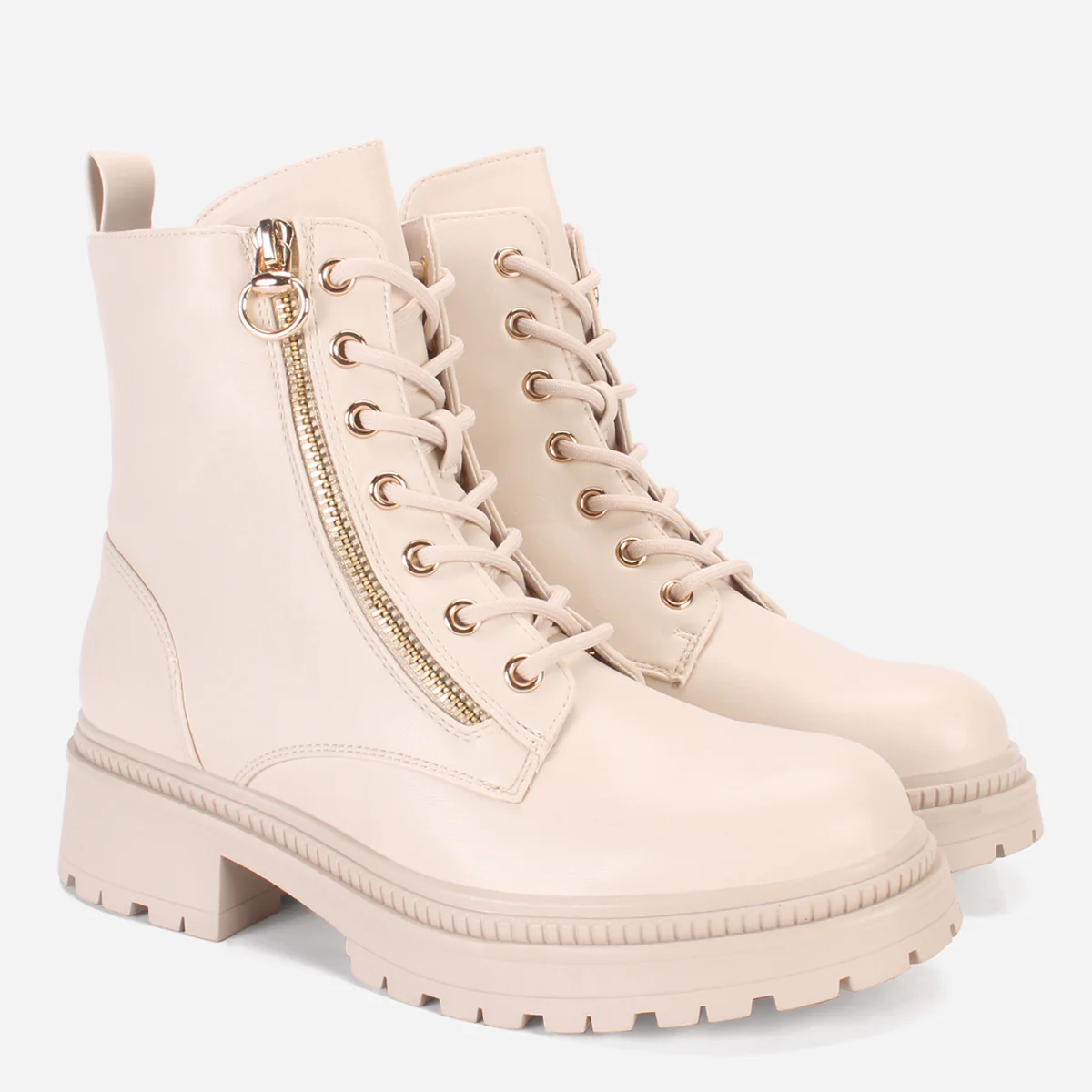 Womens "ARMANI" Lace Up Zipper Winter Boots - Image 2
