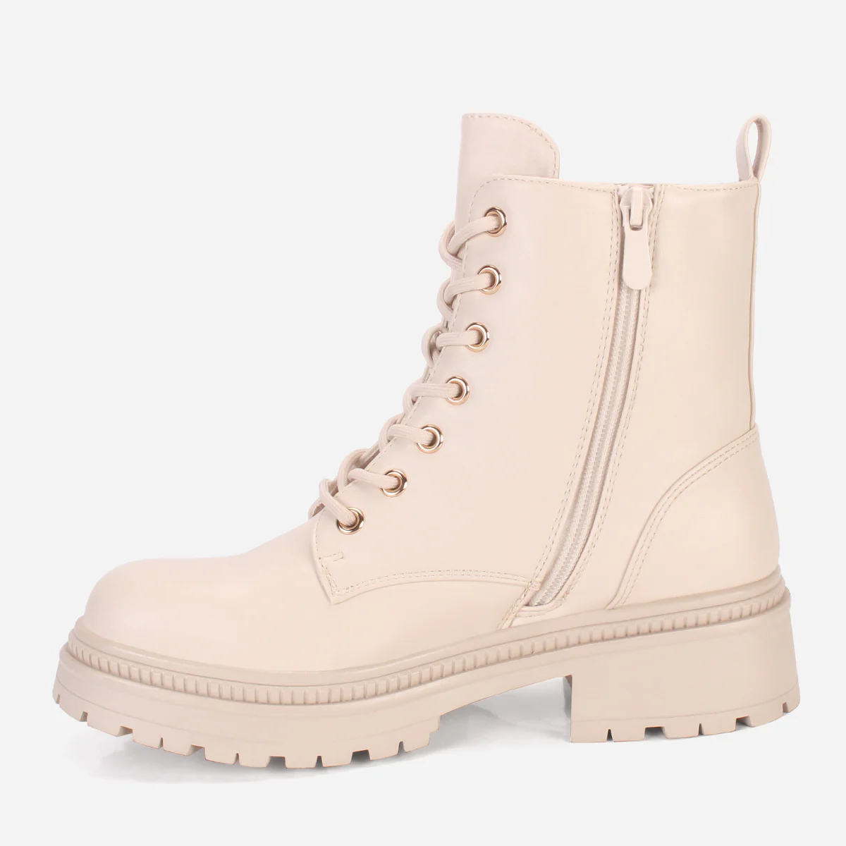 Womens "ARMANI" Lace Up Zipper Winter Boots - Image 3