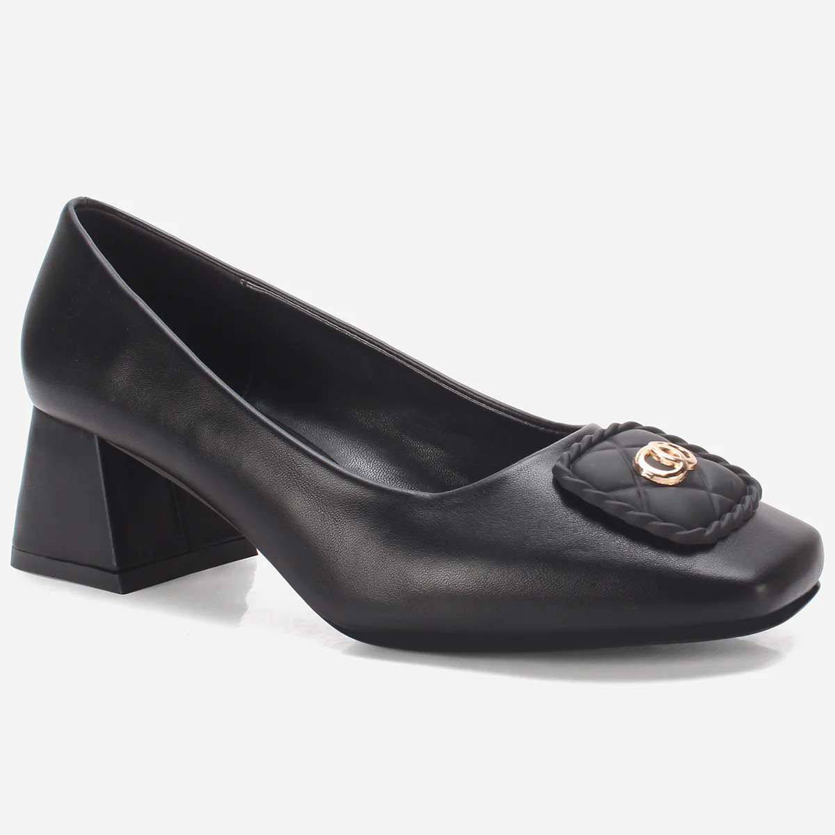 Women's "ARNA" Square Toe Block Heel Courts