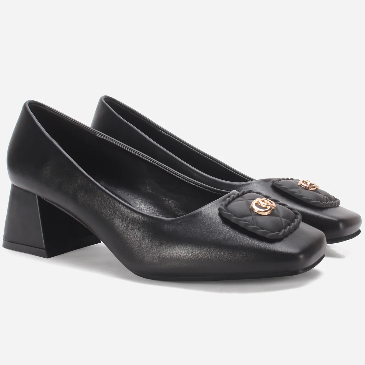 Women's "ARNA" Square Toe Block Heel Courts - Image 2