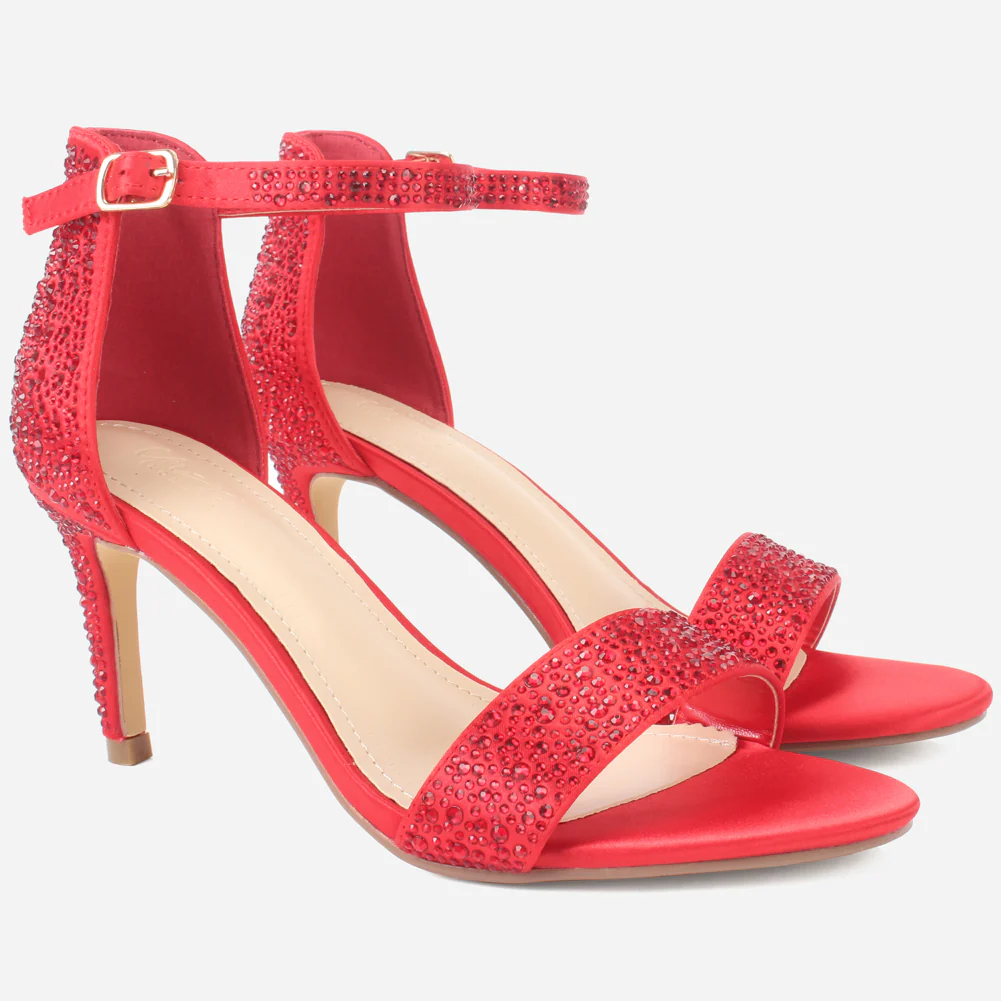 Womens "ASHLEY" Embellished Party Sandals - Image 2