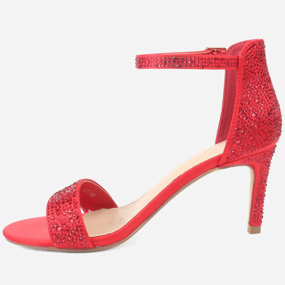 Womens "ASHLEY" Embellished Party Sandals - Image 3