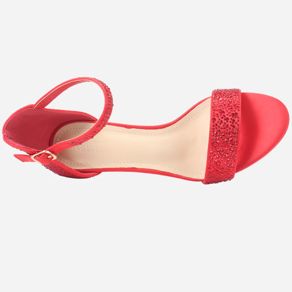 Womens "ASHLEY" Embellished Party Sandals - Image 4