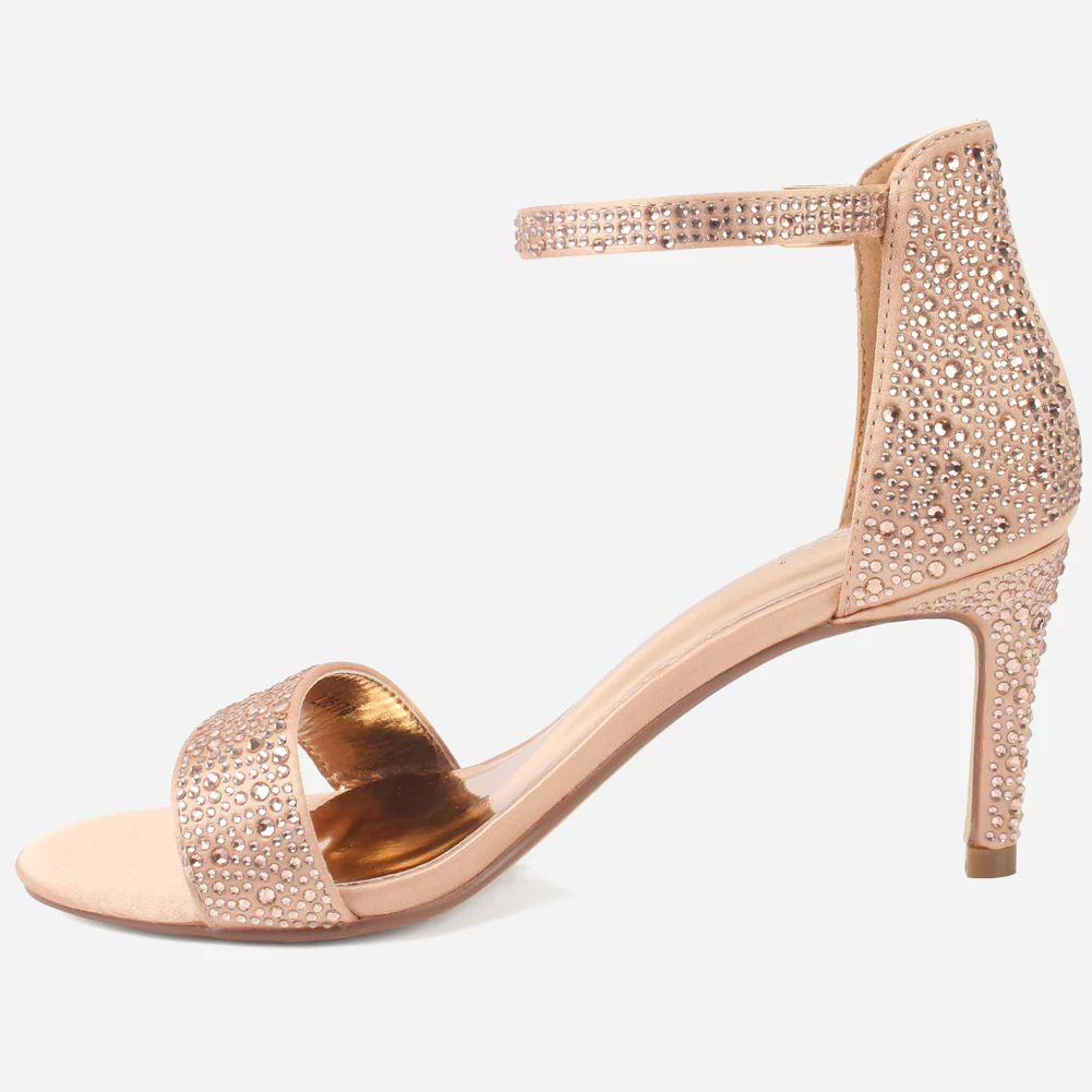 Womens "ASHLEY" Embellished Party Sandals - Image 3