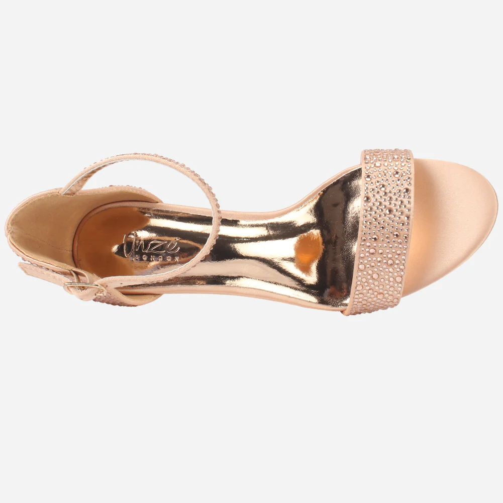 Womens "ASHLEY" Embellished Party Sandals - Image 4
