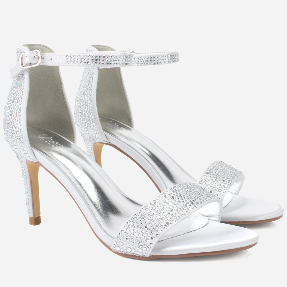 Womens "ASHLEY" Embellished Party Sandals - Image 2