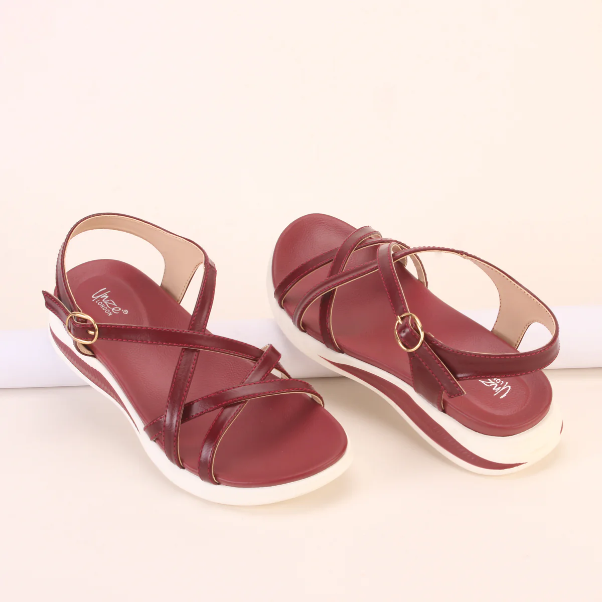 Womens "AURORA" Crisscross Straps Comfy Sandals - Image 6