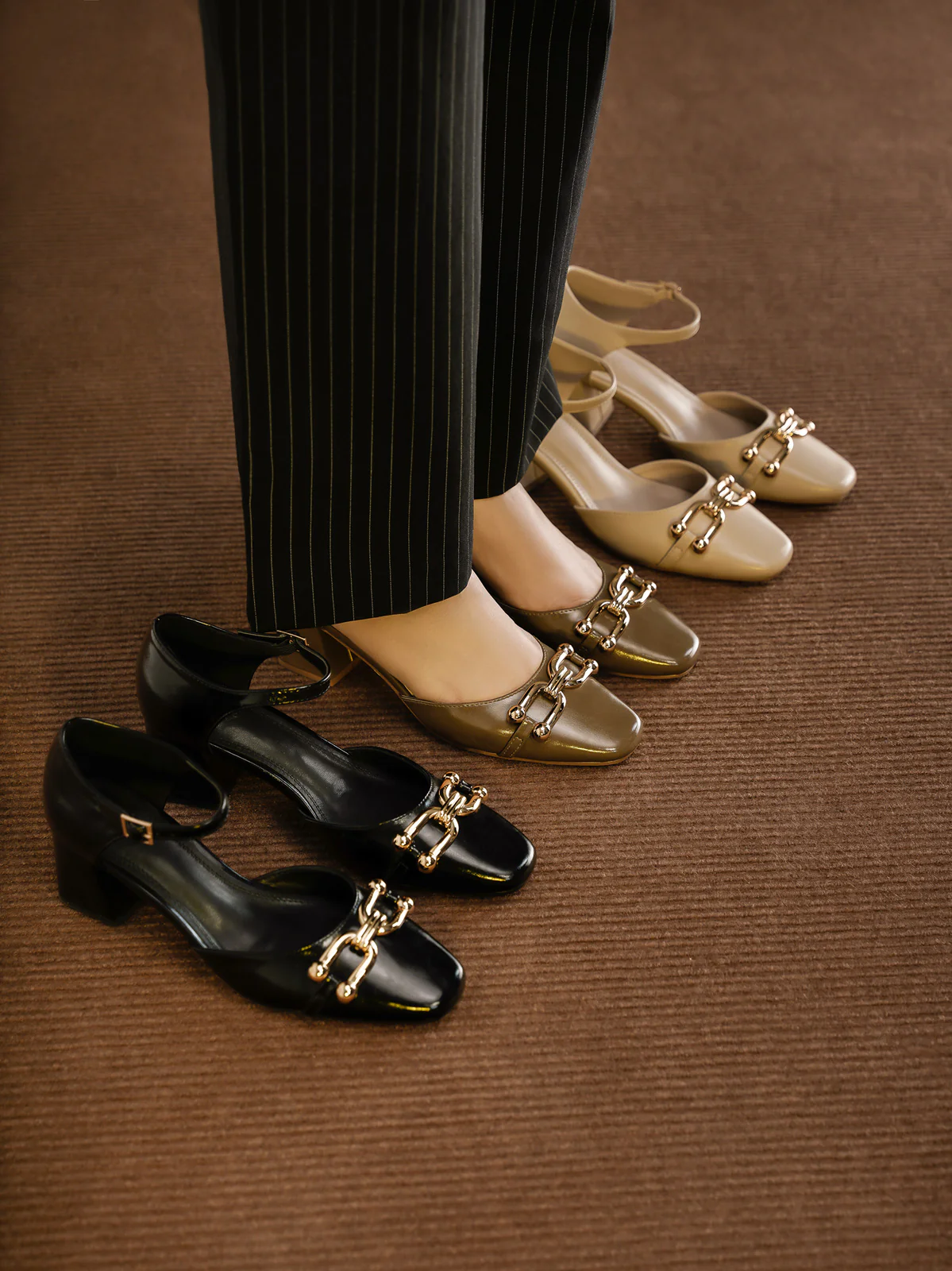 Womens "AVIVA" Decorated Ankle Strap Sandals - Image 3