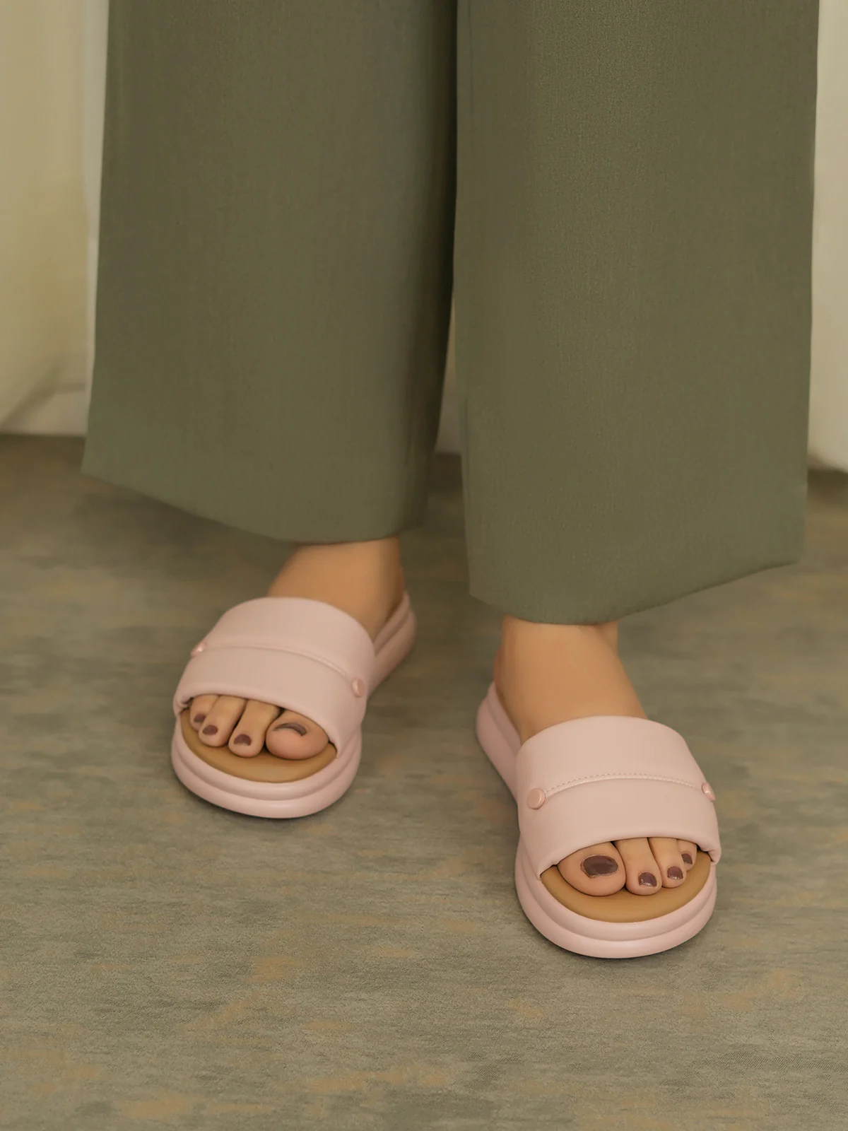 Womens "BARDOT" Super Soft Casual Slippers - Image 3