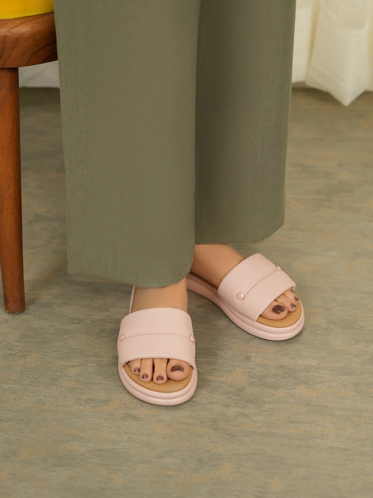 Womens "BARDOT" Super Soft Casual Slippers - Image 6