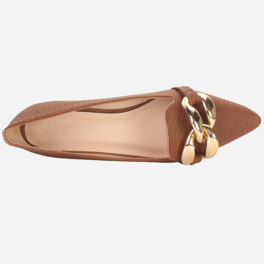 Women's "BATTY" Pointed Toe Decorated Flat Pumps - Image 4