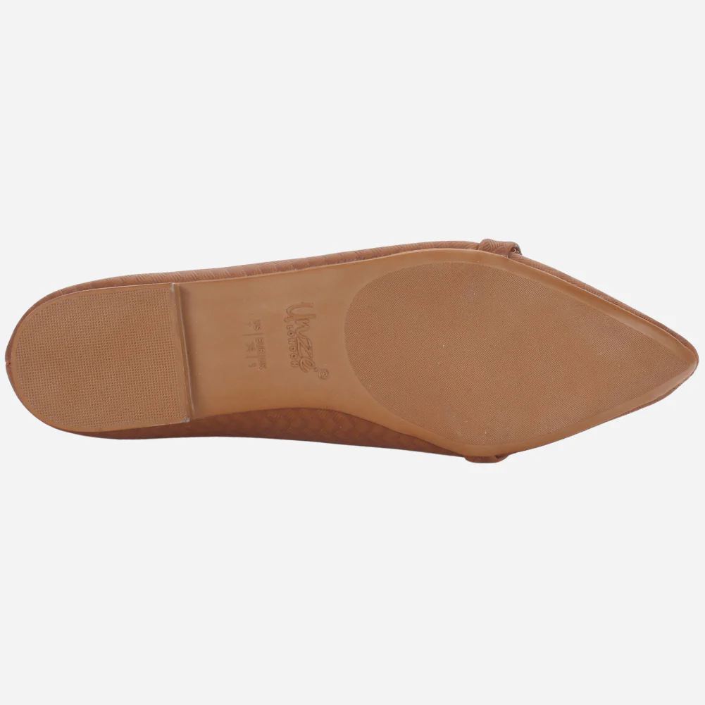 Women's "BATTY" Pointed Toe Decorated Flat Pumps - Image 5