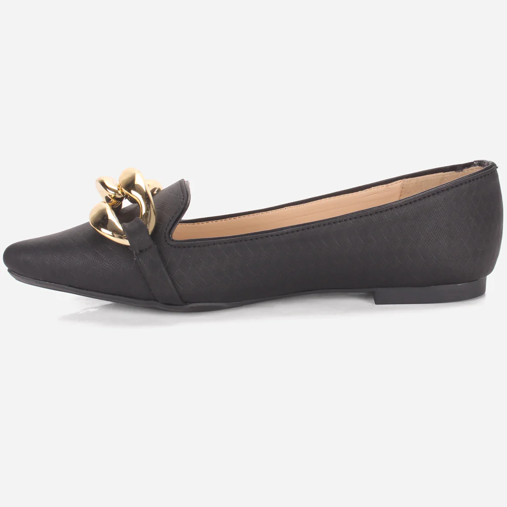 Women's "BATTY" Pointed Toe Decorated Flat Pumps - Image 3