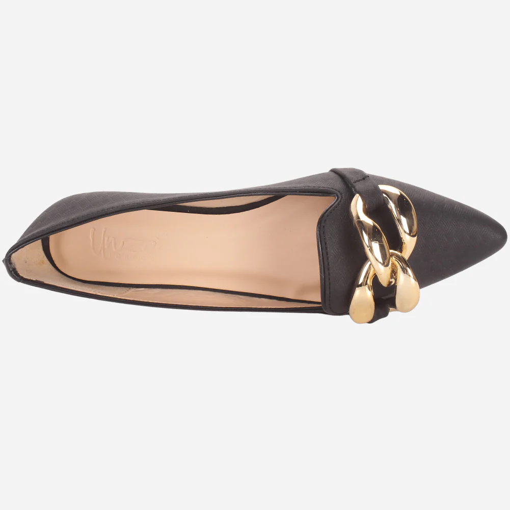 Women's "BATTY" Pointed Toe Decorated Flat Pumps - Image 4