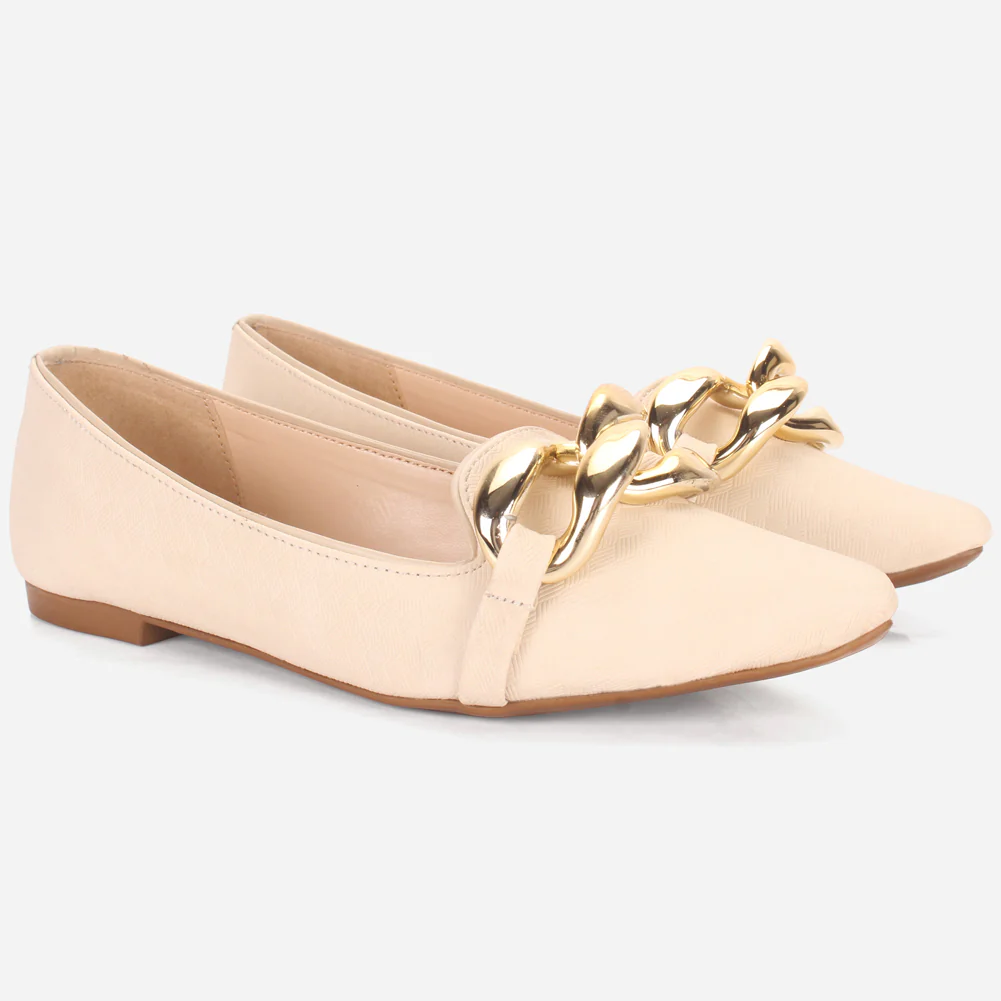 Women's "BATTY" Pointed Toe Decorated Flat Pumps - Image 2