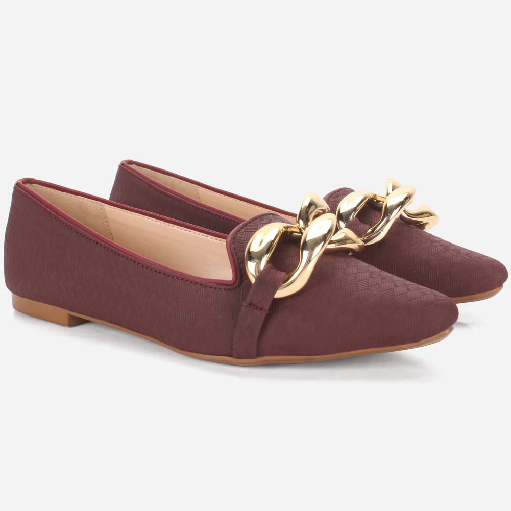 Women's "BATTY" Pointed Toe Decorated Flat Pumps - Image 2