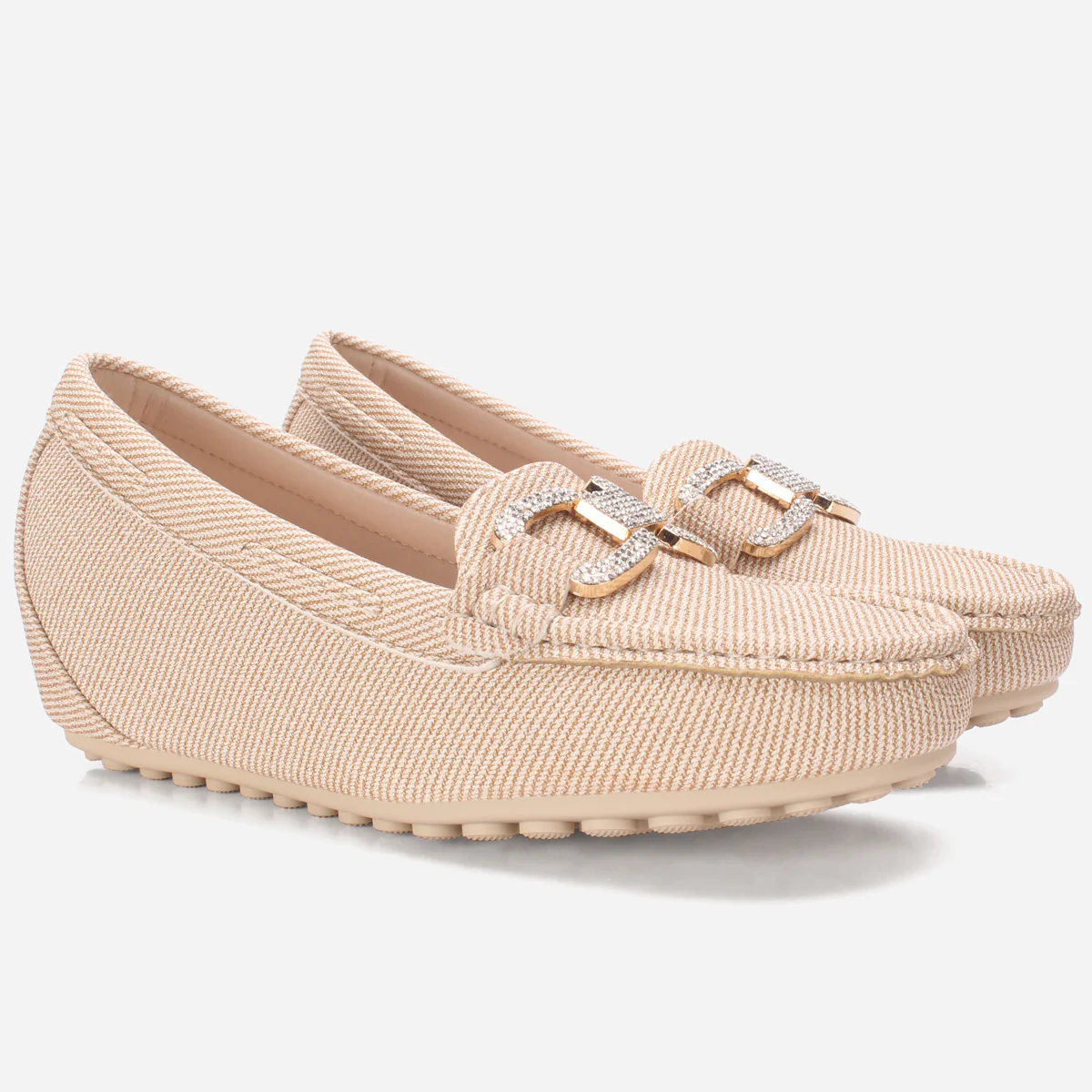 Women's "BENEDITTA" High Wedge Comfy Moccasins - Image 2