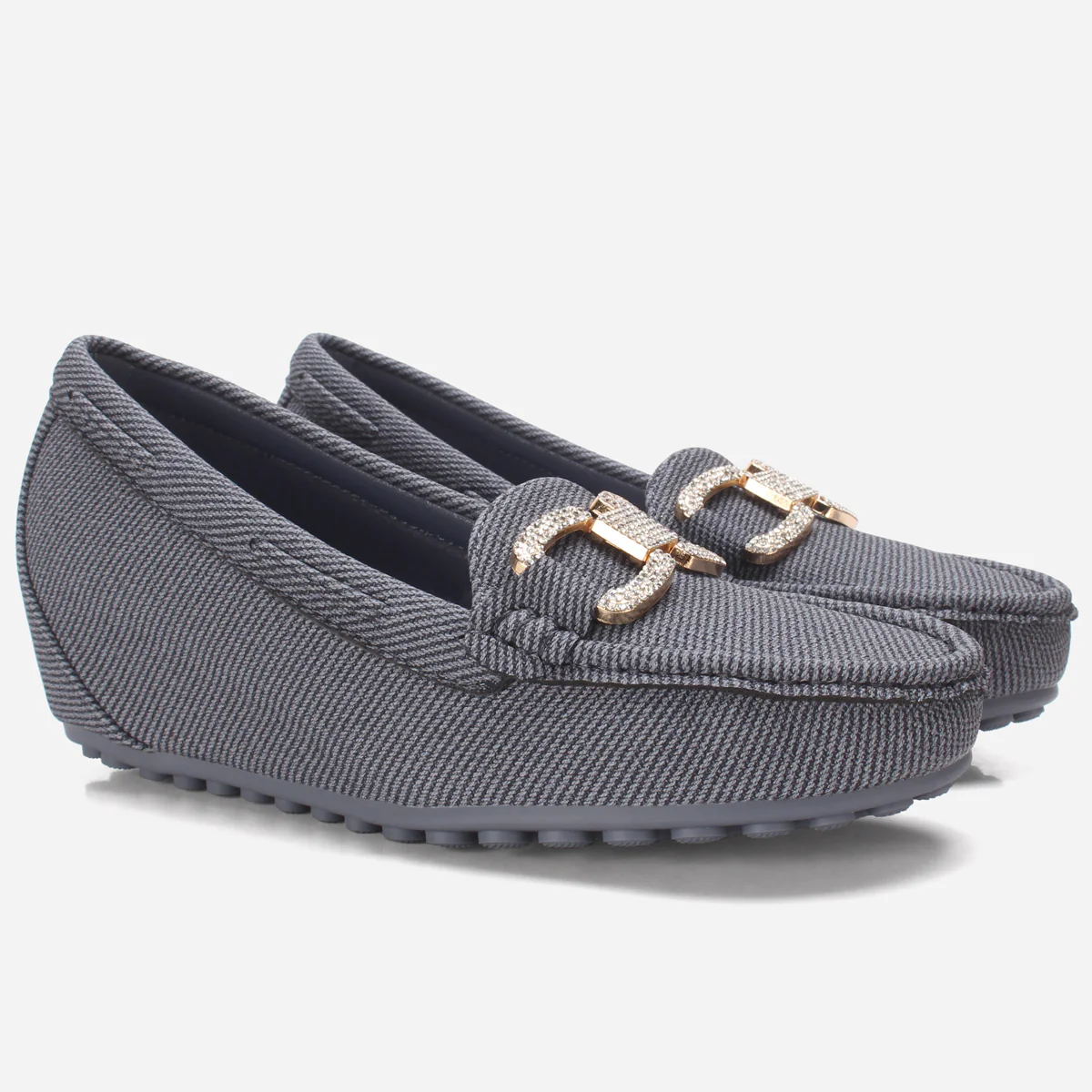 Women's "BENEDITTA" High Wedge Comfy Moccasins - Image 2