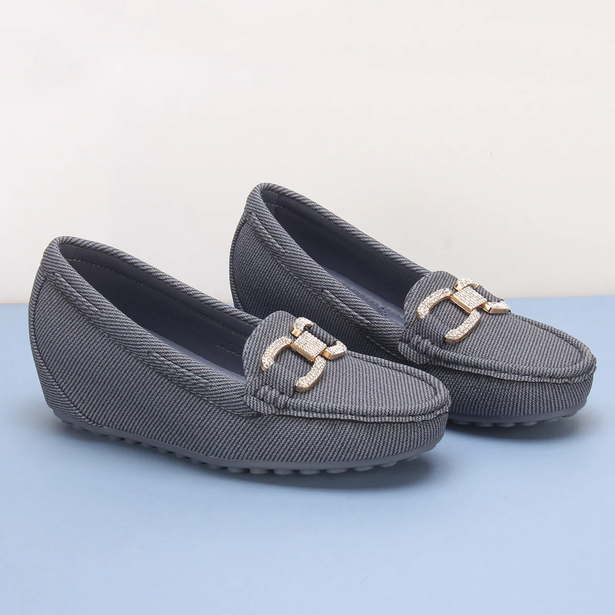 Women's "BENEDITTA" High Wedge Comfy Moccasins - Image 6