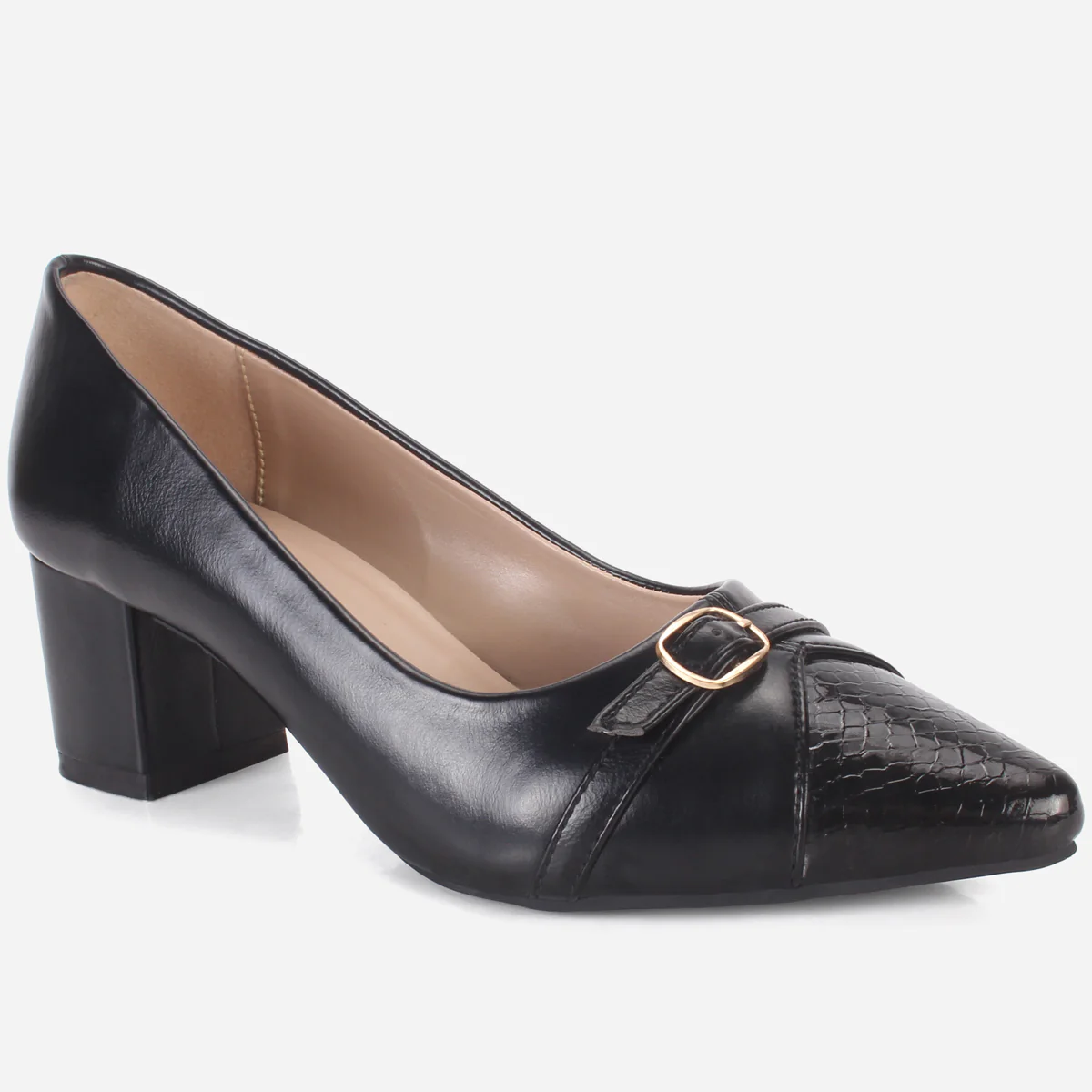 Womens "BENJI" Block Heel Office Court Shoes