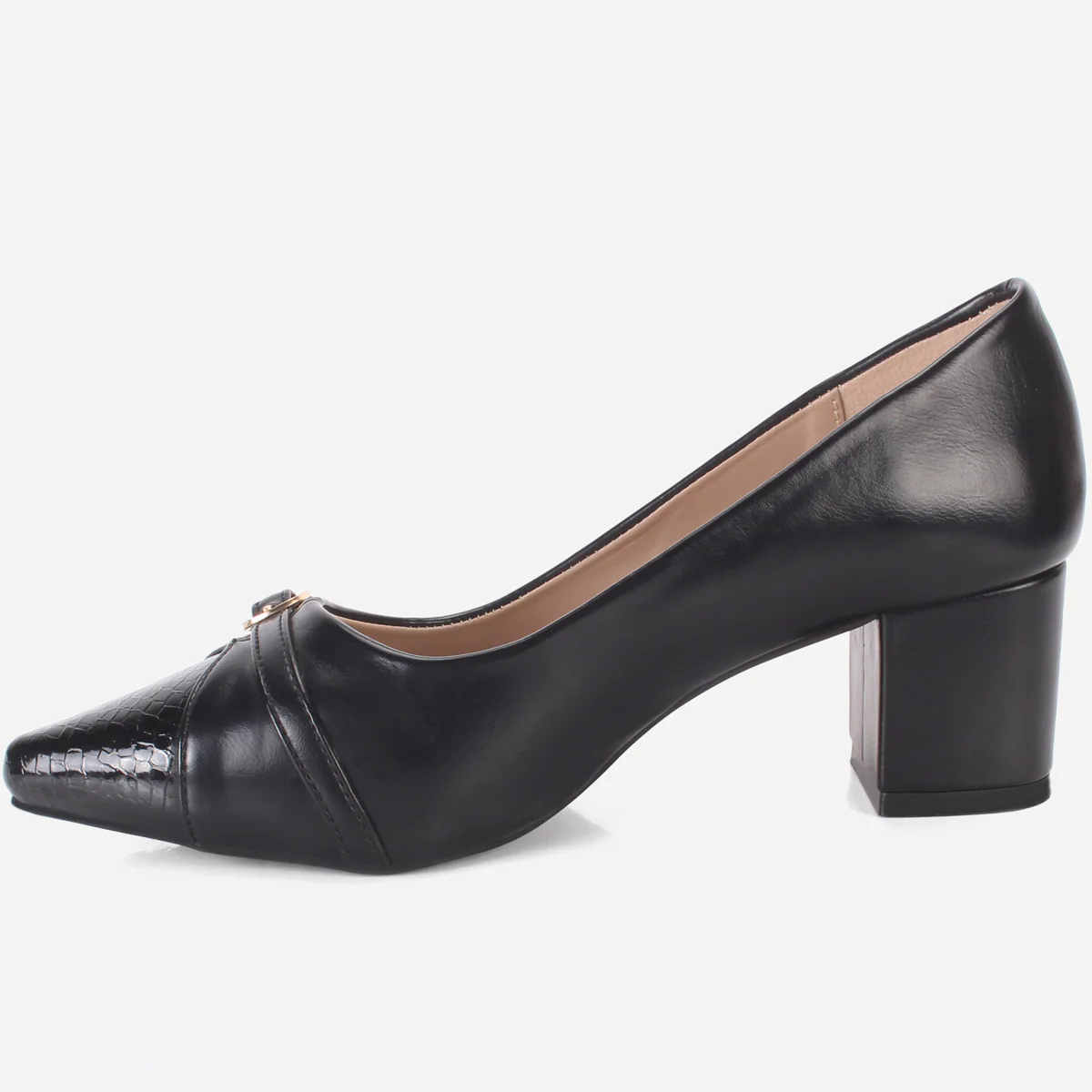 Womens "BENJI" Block Heel Office Court Shoes - Image 3