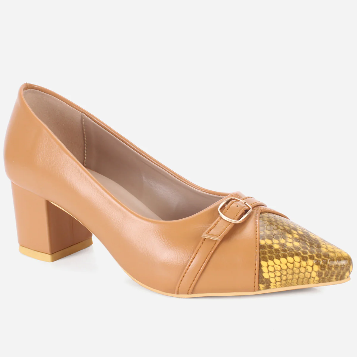 Womens "BENJI" Block Heel Office Court Shoes