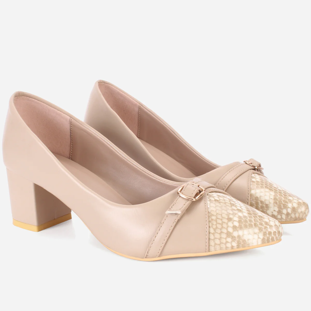 Womens "BENJI" Block Heel Office Court Shoes - Image 2