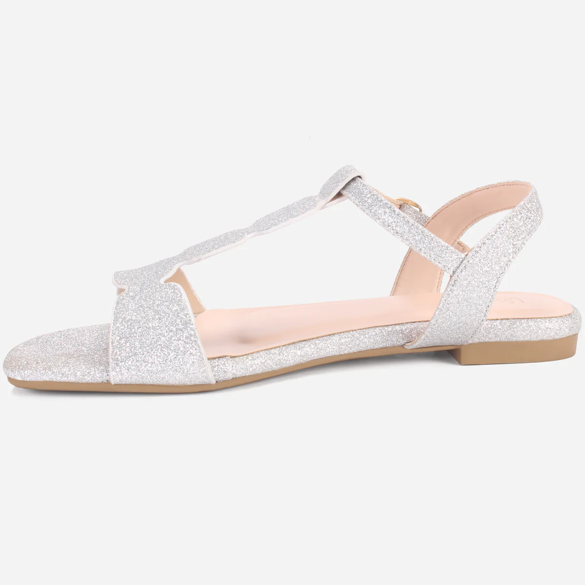Womens "BENNU" Shimmery Summer Sandals - Image 3