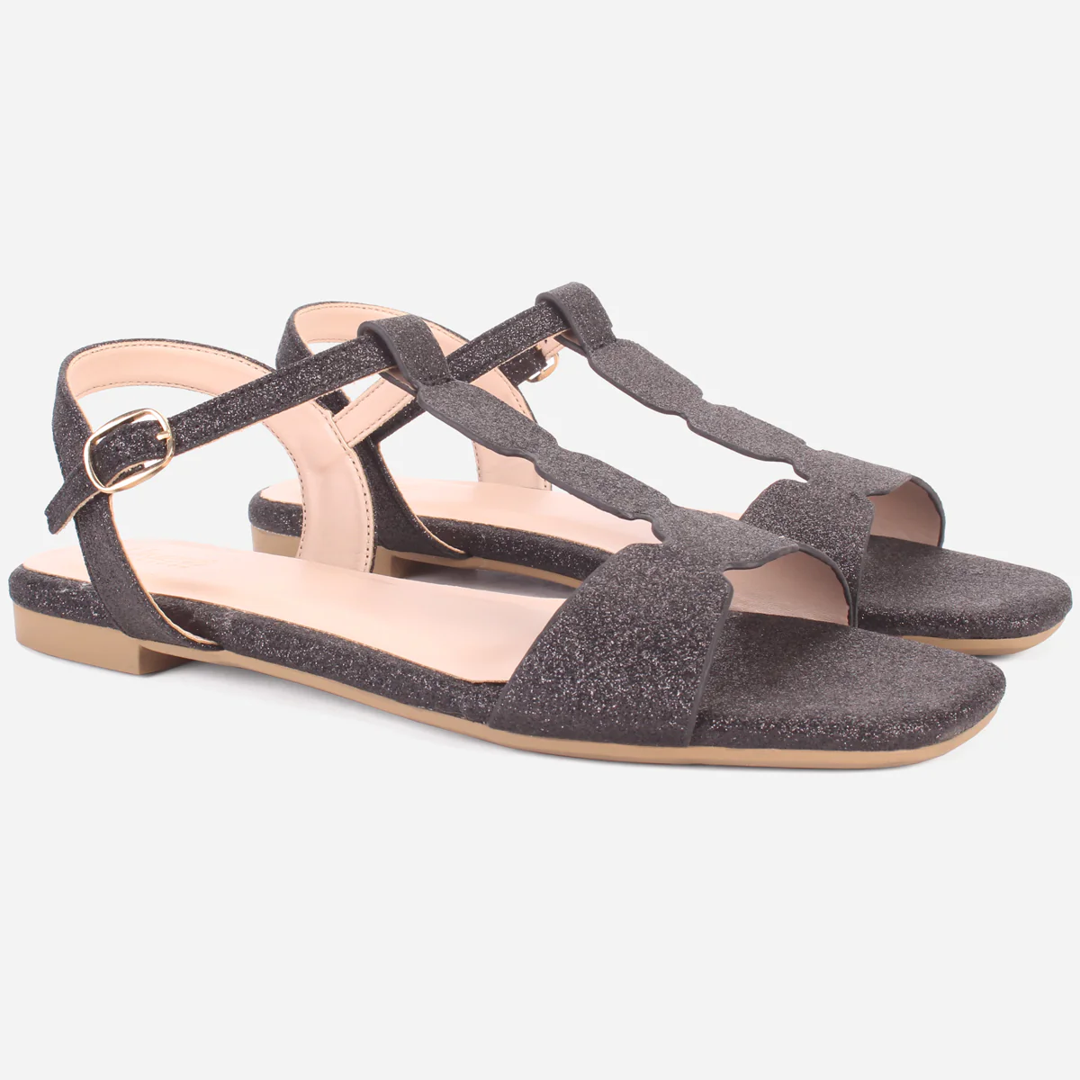 Womens "BENNU" Shimmery Summer Sandals - Image 2