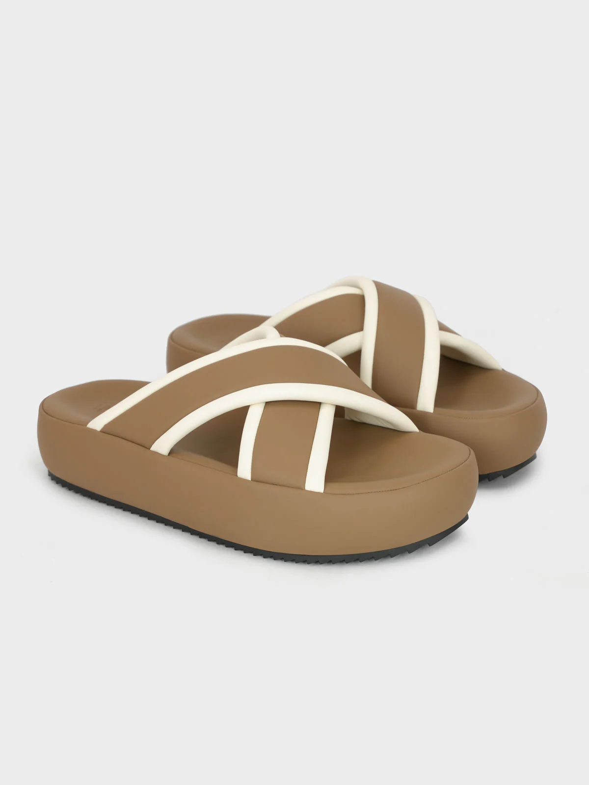 Womens "BOWIE" Cross Over Design Slippers - Image 4