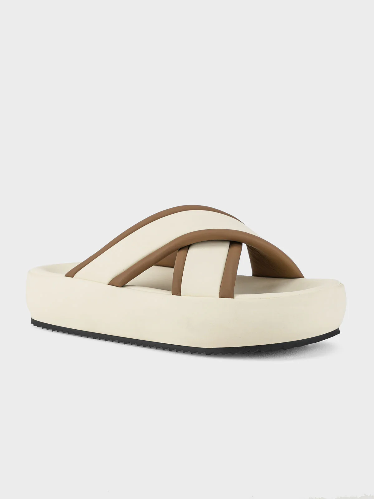 Womens "BOWIE" Cross Over Design Slippers - Image 2