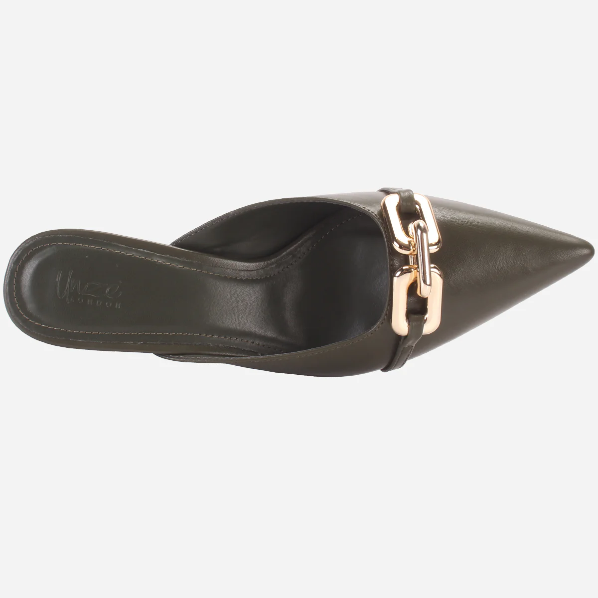 Womens "BRANDY" Pointed Toe Decorated Heeled Sandals - Image 4