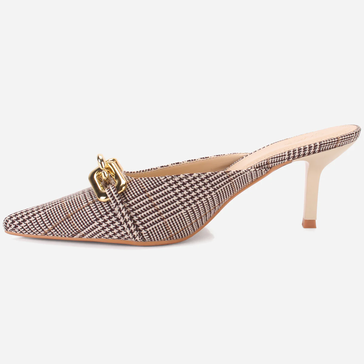 Womens "BRANDY" Pointed Toe Decorated Heeled Sandals - Image 3