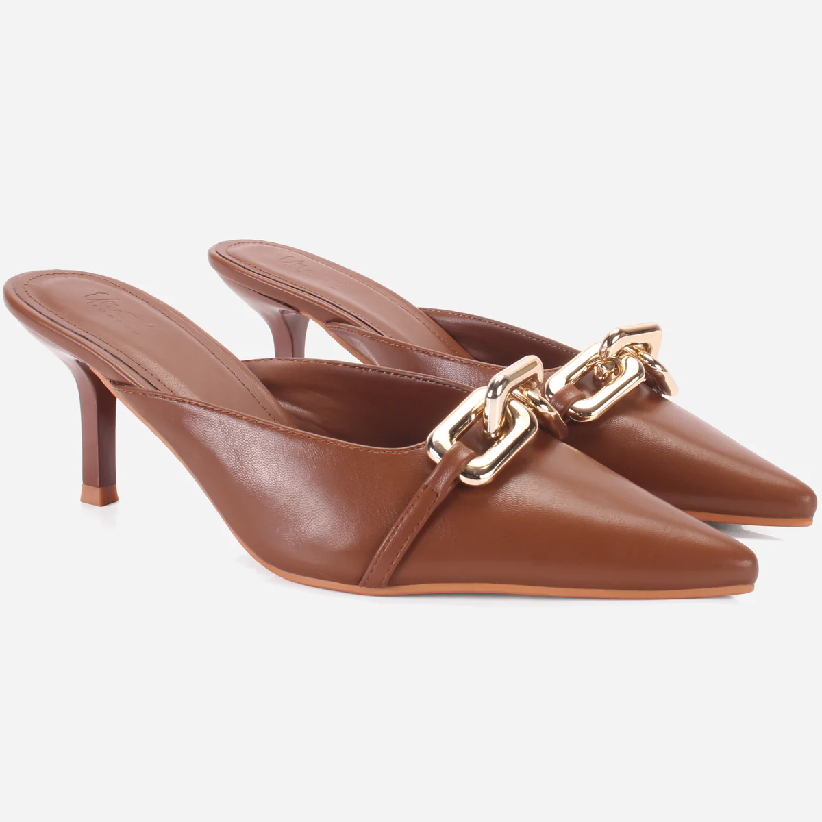 Womens "BRANDY" Pointed Toe Decorated Heeled Sandals - Image 2