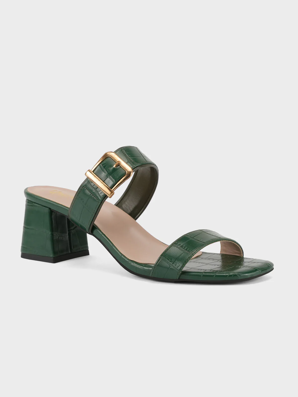 Womens "BUARIA" Block Heeled Sandals