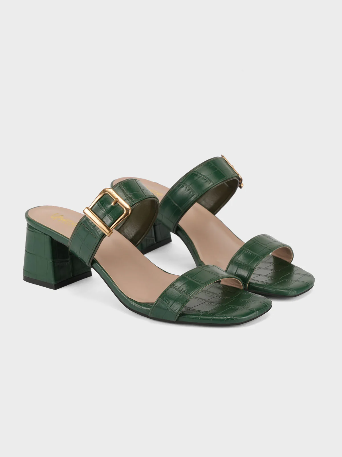 Womens "BUARIA" Block Heeled Sandals - Image 2