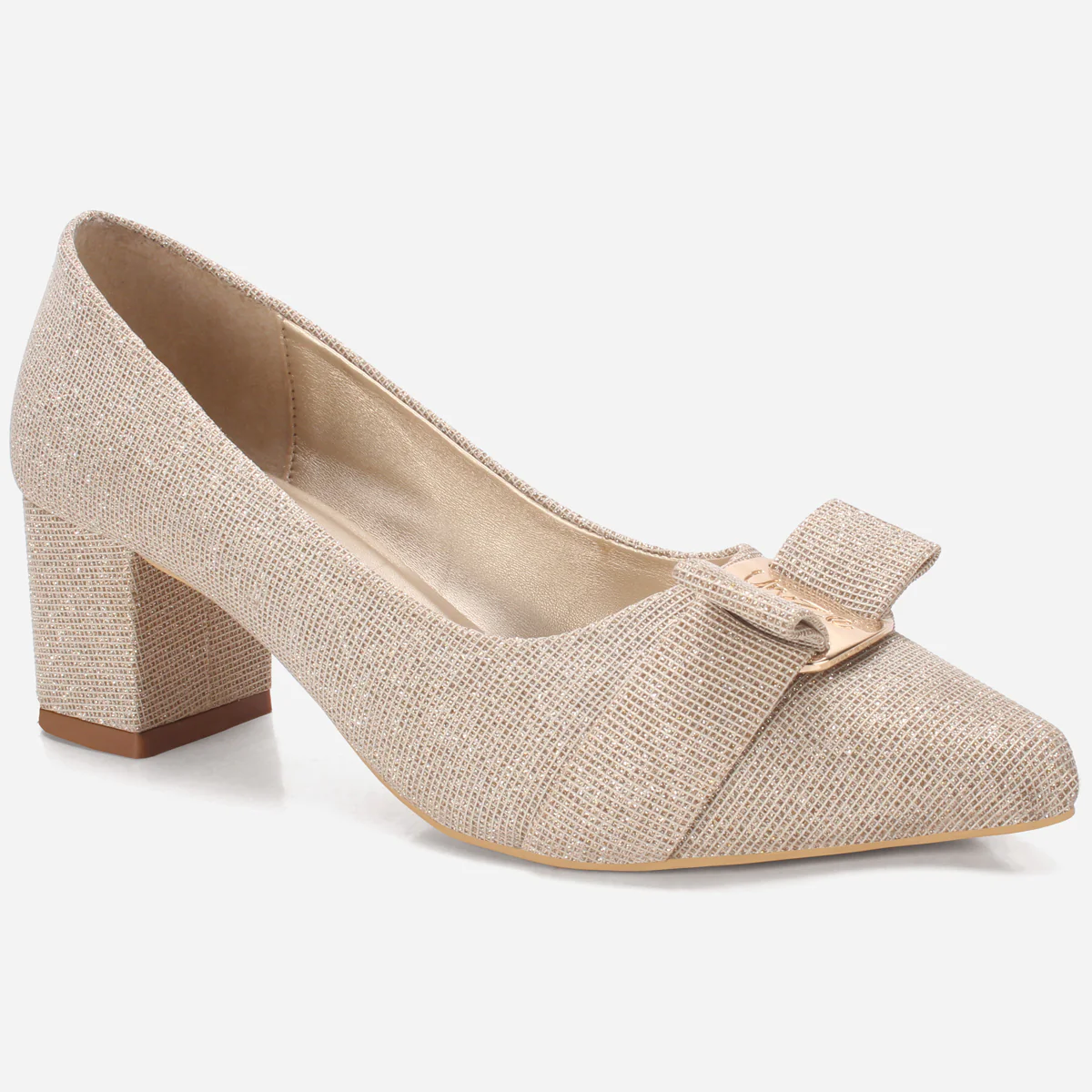 Womens "CALLIAS" Block Heeled Slip On Courts