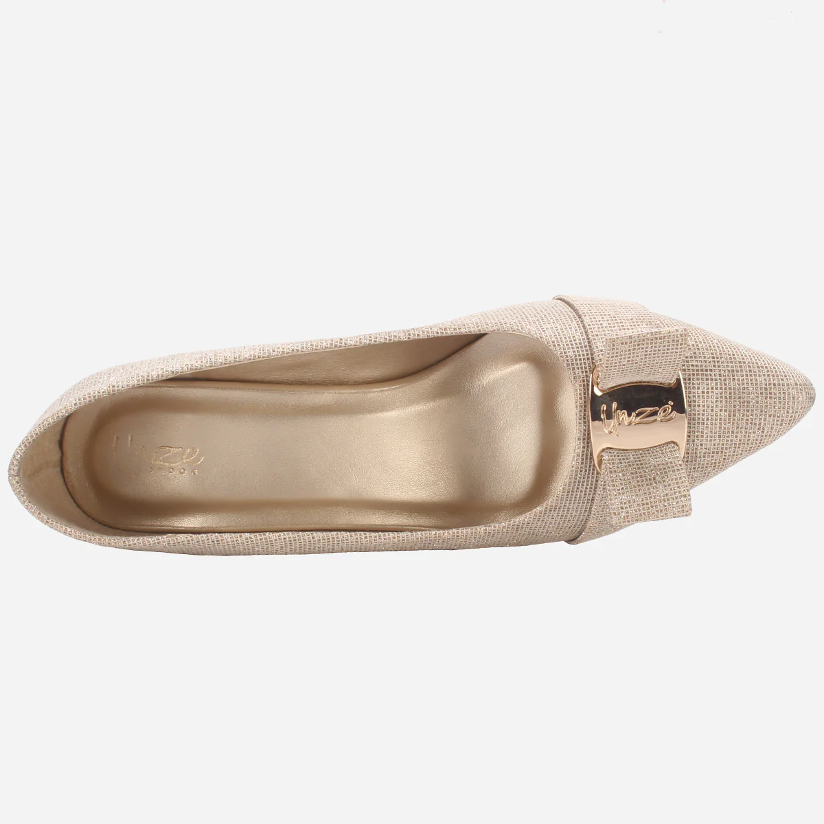 Womens "CALLIAS" Block Heeled Slip On Courts - Image 4