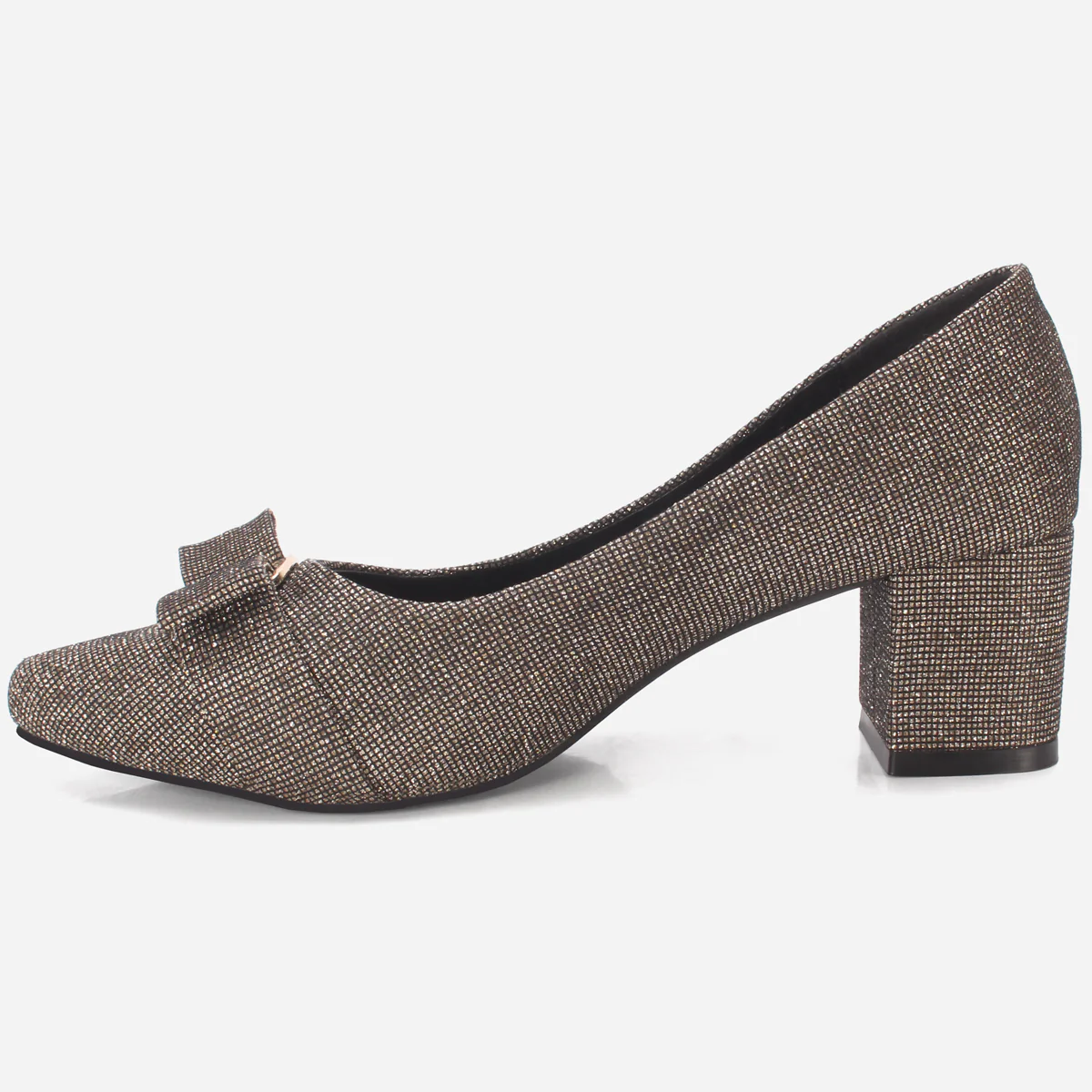 Womens "CALLIAS" Block Heeled Slip On Courts - Image 3