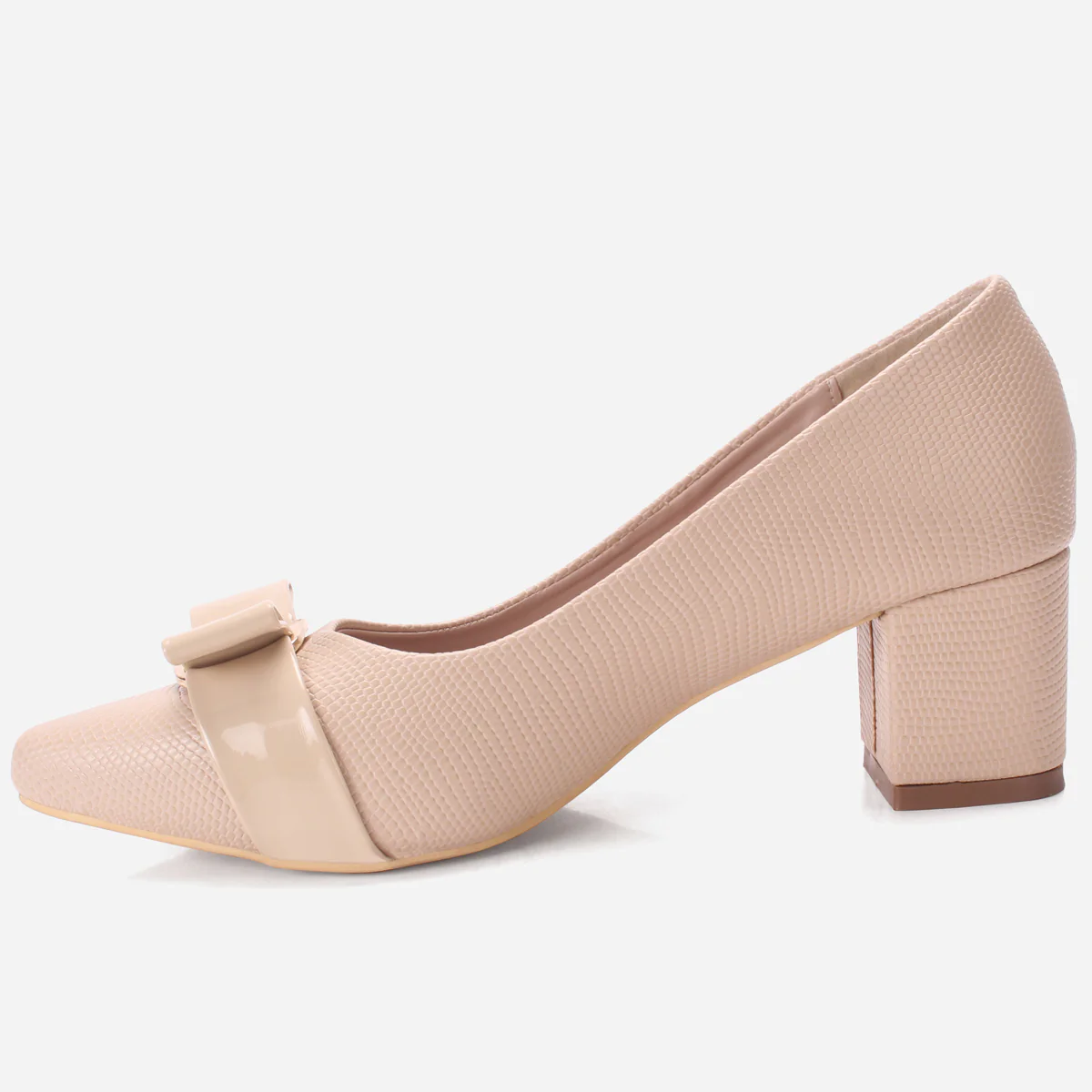 Womens "CALLIAS" Block Heeled Slip On Courts - Image 3