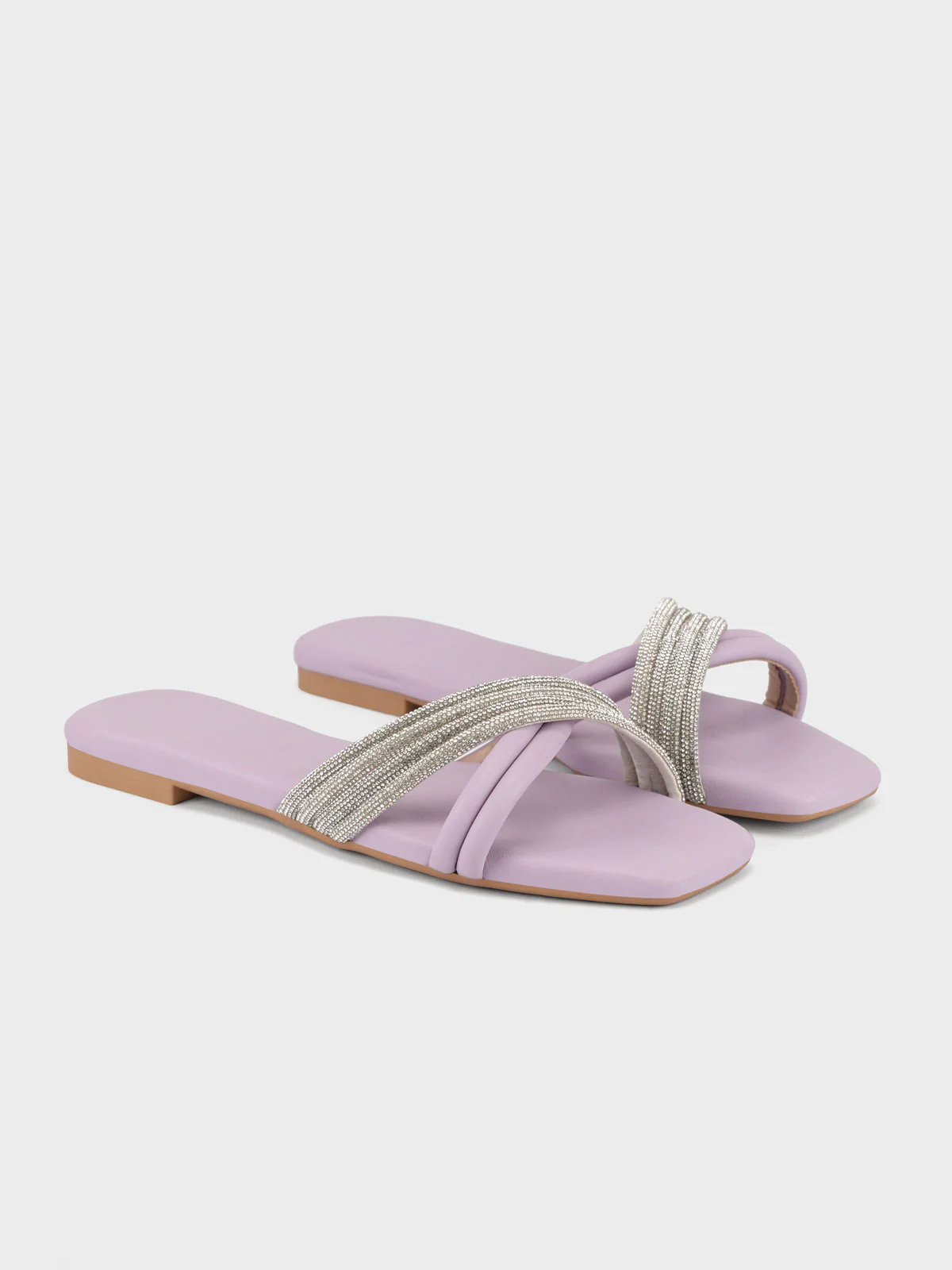 Womens "CELLA" Crossover Stylish Slippers - Image 2