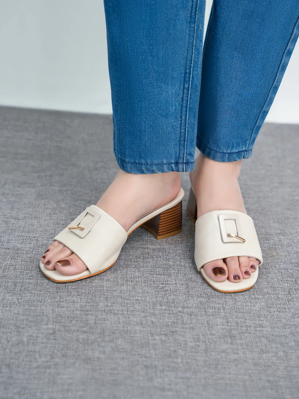 Womens "CINZIA" Open Toe Heeled Sandals - Image 6
