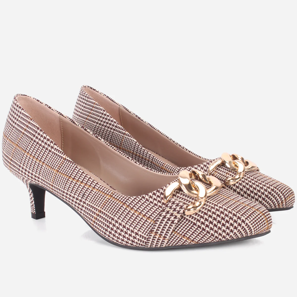 Womens "CINZIA" Patent Buckled Pointed Court Shoes - Image 2