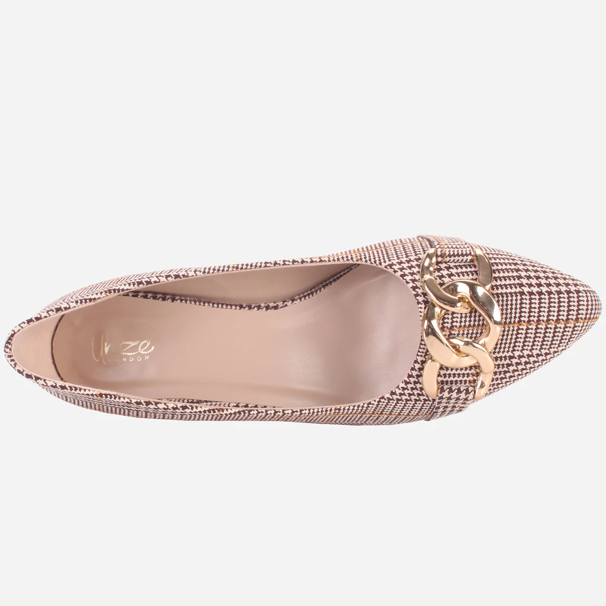 Womens "CINZIA" Patent Buckled Pointed Court Shoes - Image 4