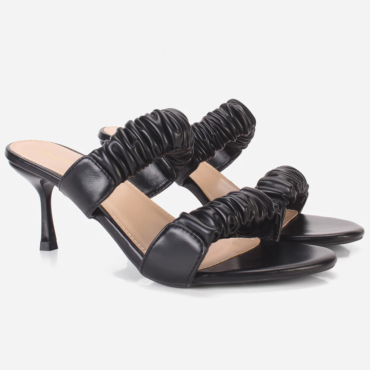 Womens "CLAUDIA" Stiletto Heeled Slip on Sandals - Image 2