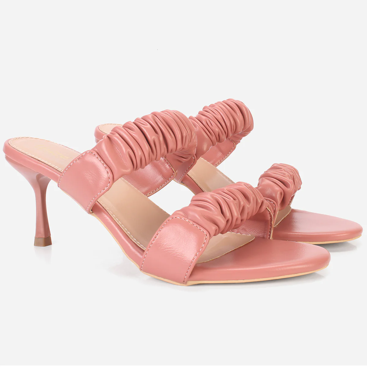 Womens "CLAUDIA" Stiletto Heeled Slip on Sandals - Image 2