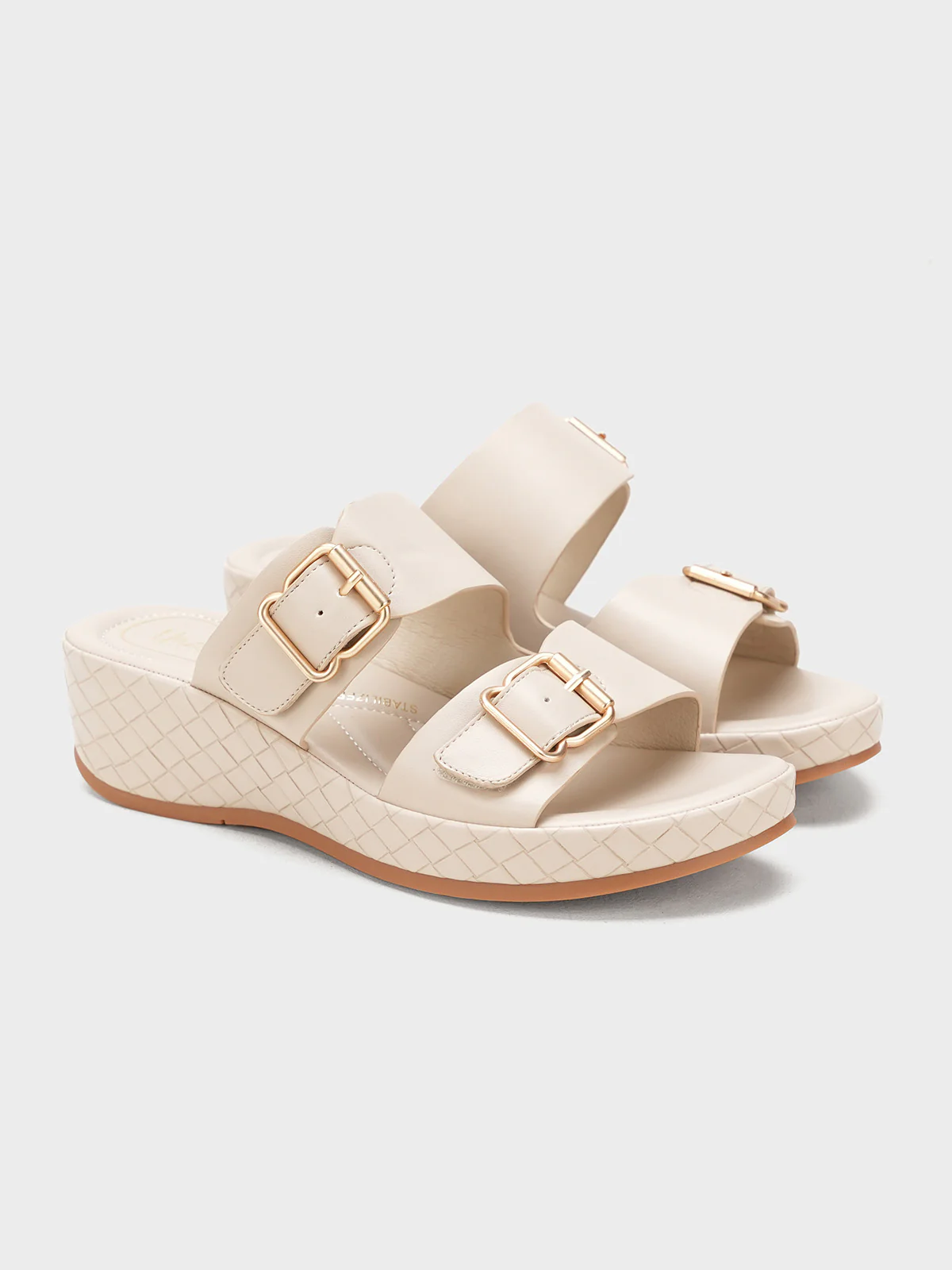 Womens "CORONNA" Stylish Buckle Slippers - Image 4